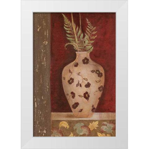 Fern Fantasia I White Modern Wood Framed Art Print by Tava Studios