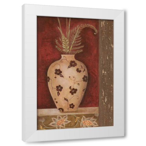 Fern Fantasia II White Modern Wood Framed Art Print by Tava Studios