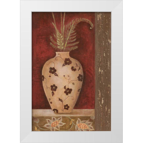 Fern Fantasia II White Modern Wood Framed Art Print by Tava Studios