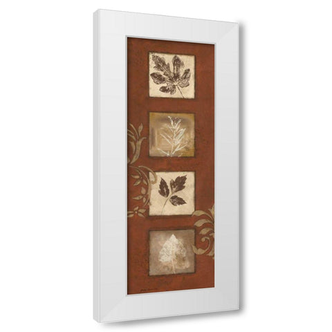 Touches of Autumn I White Modern Wood Framed Art Print by Carroll, Jane