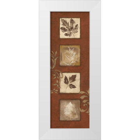 Touches of Autumn I White Modern Wood Framed Art Print by Carroll, Jane