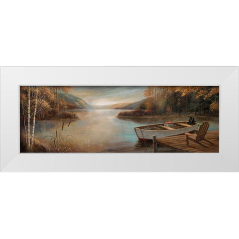 Tranquil Waters White Modern Wood Framed Art Print by Manning, Ruane