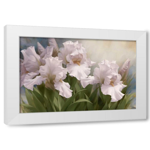 White Iris Elegance I White Modern Wood Framed Art Print by Levashov, Igor