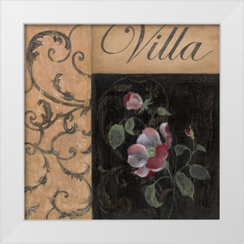 Villa White Modern Wood Framed Art Print by Tava Studios