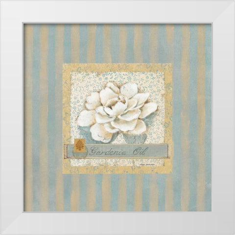 Gardenia Oil White Modern Wood Framed Art Print by Robinson, Carol