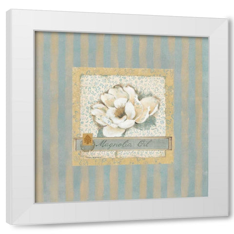 Magnolia Oil White Modern Wood Framed Art Print by Robinson, Carol