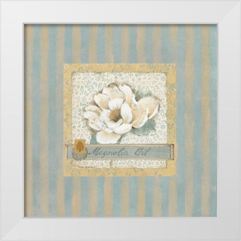 Magnolia Oil White Modern Wood Framed Art Print by Robinson, Carol