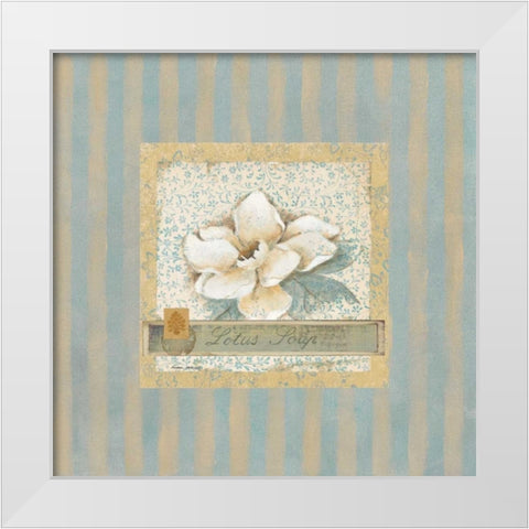 Lotus Soap White Modern Wood Framed Art Print by Robinson, Carol
