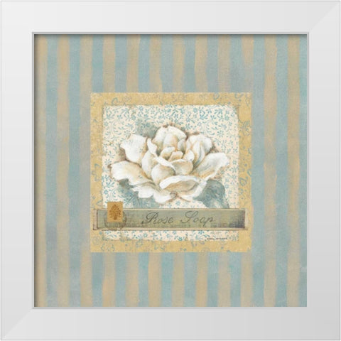 Rose Soap White Modern Wood Framed Art Print by Robinson, Carol
