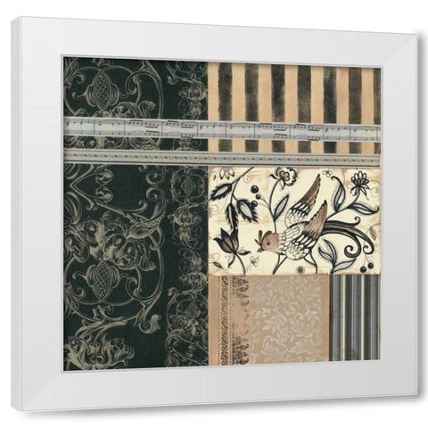 Birds of a Feather I White Modern Wood Framed Art Print by Robinson, Carol
