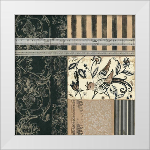 Birds of a Feather I White Modern Wood Framed Art Print by Robinson, Carol
