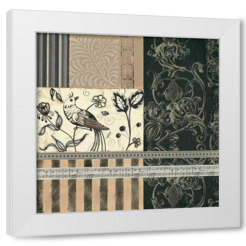 Birds of a Feather II White Modern Wood Framed Art Print by Robinson, Carol