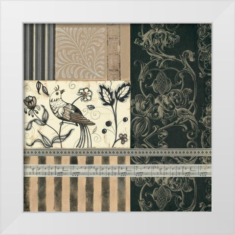 Birds of a Feather II White Modern Wood Framed Art Print by Robinson, Carol