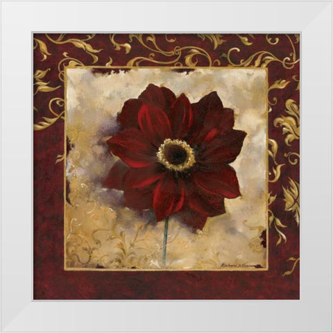 Anemone White Modern Wood Framed Art Print by Henson, Richard