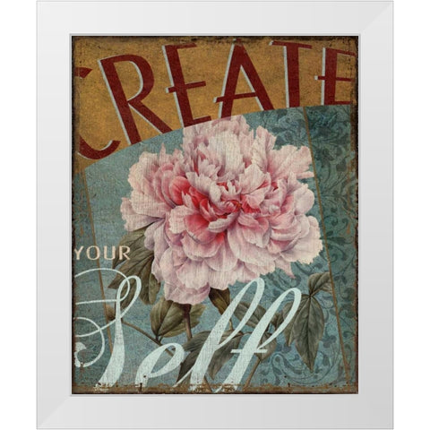 Create Yourself White Modern Wood Framed Art Print by Donovan, Kelly