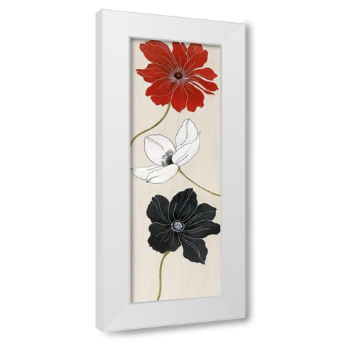 Elegante Trio I White Modern Wood Framed Art Print by Tava Studios