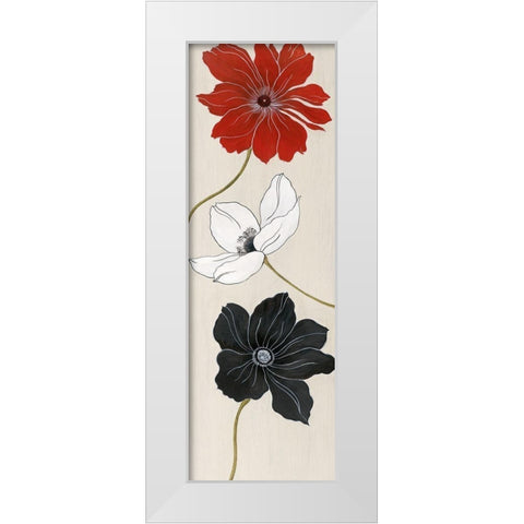 Elegante Trio I White Modern Wood Framed Art Print by Tava Studios