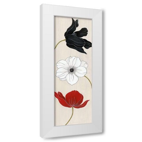 Elegante Trio II White Modern Wood Framed Art Print by Tava Studios