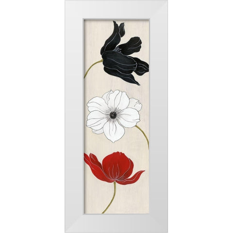 Elegante Trio II White Modern Wood Framed Art Print by Tava Studios