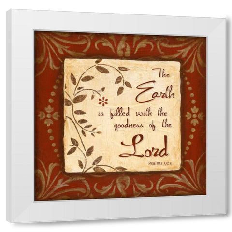 The Earth White Modern Wood Framed Art Print by Tava Studios