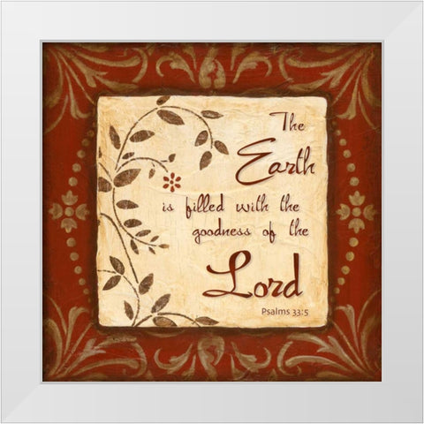 The Earth White Modern Wood Framed Art Print by Tava Studios