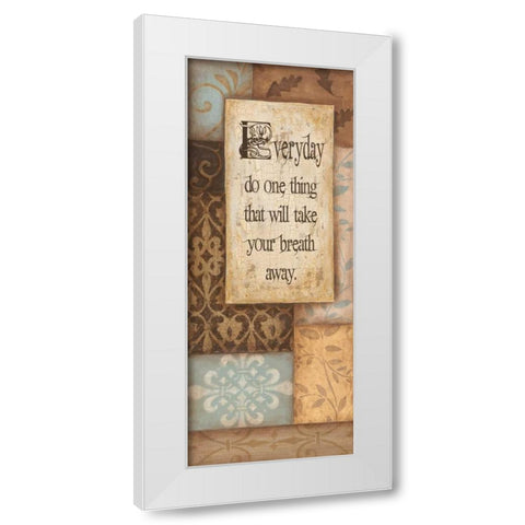 Everyday White Modern Wood Framed Art Print by Tava Studios