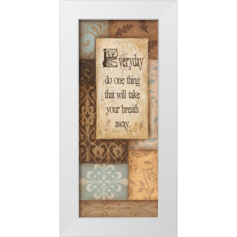 Everyday White Modern Wood Framed Art Print by Tava Studios