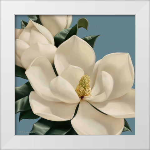 Dolce Magnolia White Modern Wood Framed Art Print by Levashov, Igor