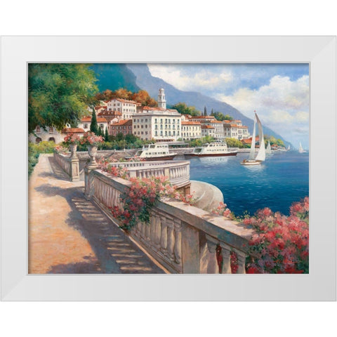 Lago di Como I White Modern Wood Framed Art Print by Chiu, T.C.