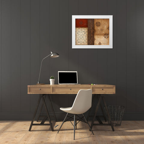 Twilight Abstract I White Modern Wood Framed Art Print by Tava Studios
