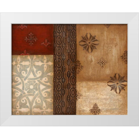 Twilight Abstract I White Modern Wood Framed Art Print by Tava Studios
