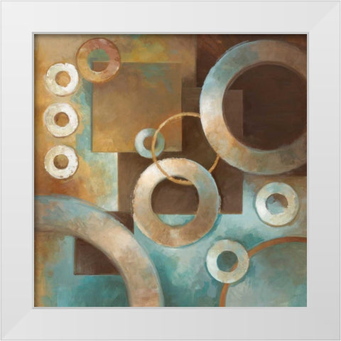 Circular Motion II White Modern Wood Framed Art Print by Vollherbst-Lane, Elaine