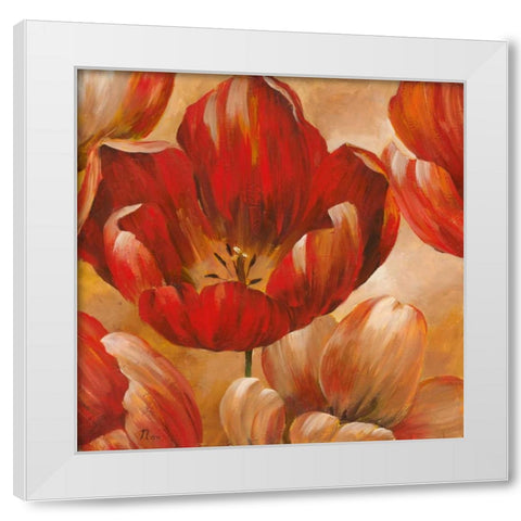 Sunlit Bloom I White Modern Wood Framed Art Print by Nan