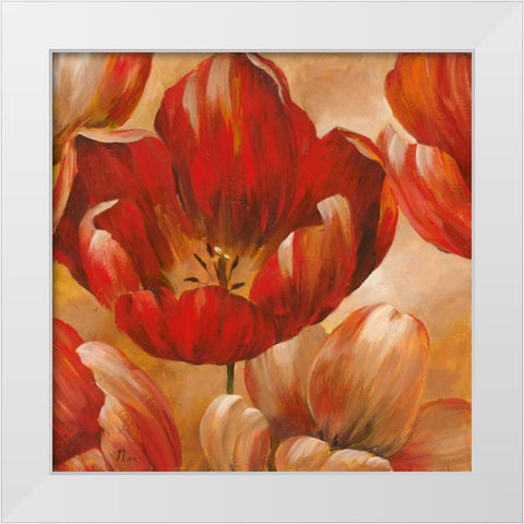 Sunlit Bloom I White Modern Wood Framed Art Print by Nan
