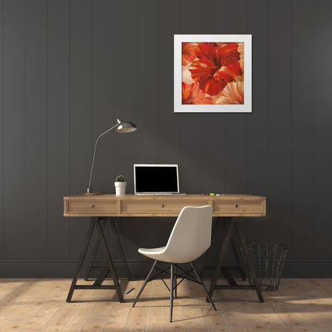 Sunlit Bloom II White Modern Wood Framed Art Print by Nan