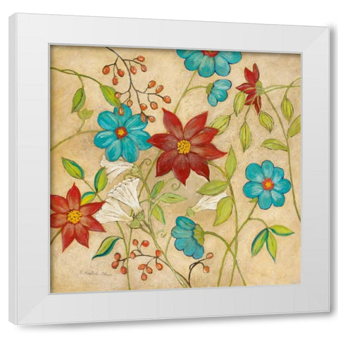 Cottage Garden I White Modern Wood Framed Art Print by Olson, Charlene