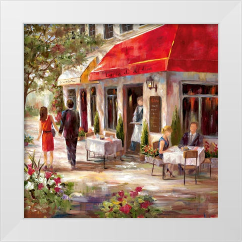 Cafe Afternoon II White Modern Wood Framed Art Print by Nan