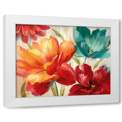 Avalon Garden White Modern Wood Framed Art Print by Nan