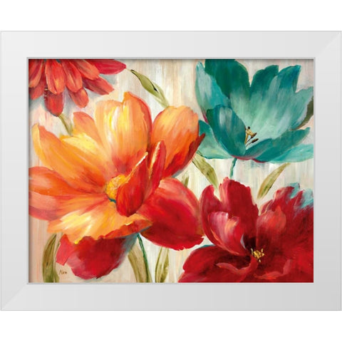 Avalon Garden White Modern Wood Framed Art Print by Nan
