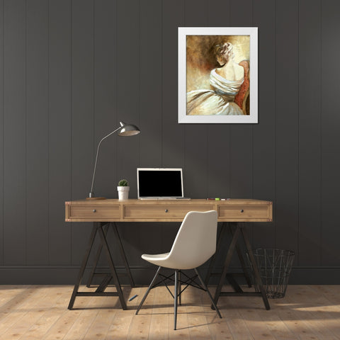A Quiet Refrain II White Modern Wood Framed Art Print by Robinson, Carol