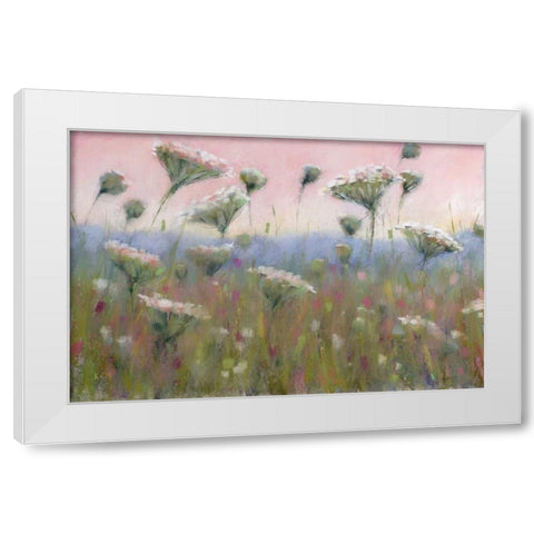 Queen Annes Lace White Modern Wood Framed Art Print by Margulis, Karen