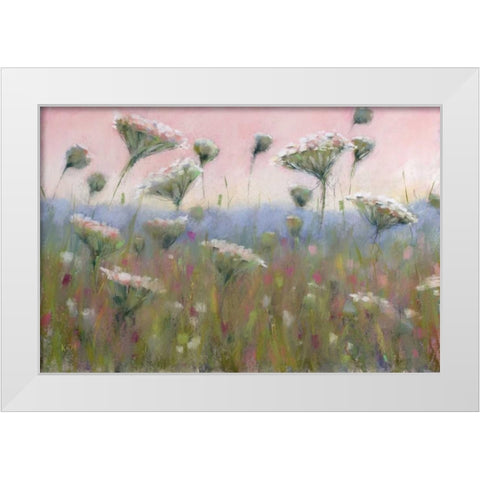 Queen Annes Lace White Modern Wood Framed Art Print by Margulis, Karen