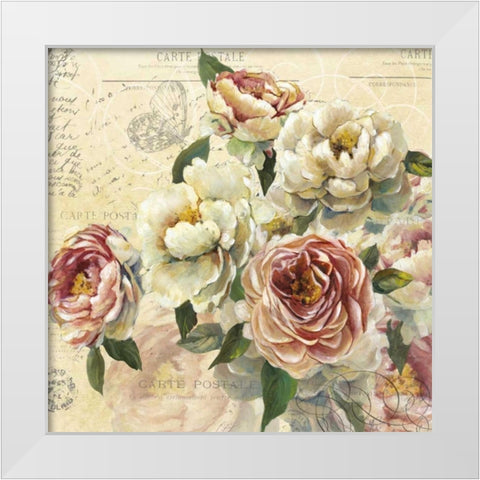 Scented Letter I White Modern Wood Framed Art Print by Robinson, Carol