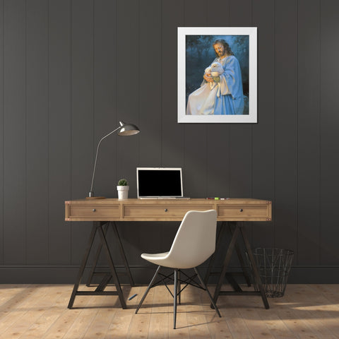 I Know My Sheep White Modern Wood Framed Art Print by Lawrence, Kathy
