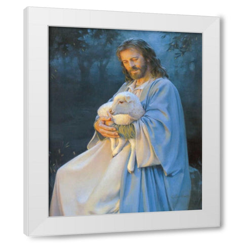I Know My Sheep White Modern Wood Framed Art Print by Lawrence, Kathy