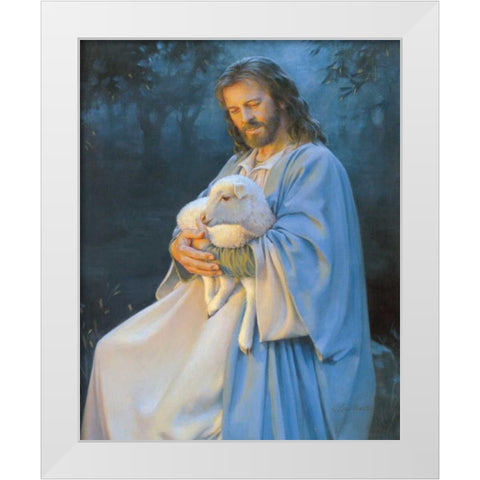 I Know My Sheep White Modern Wood Framed Art Print by Lawrence, Kathy