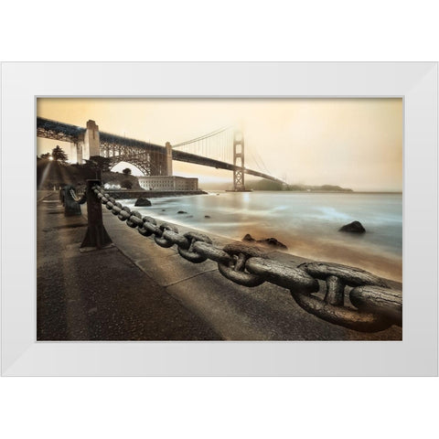 Unchained in Color White Modern Wood Framed Art Print by Reed, Aaron