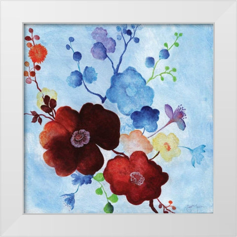 Japanese Garden I White Modern Wood Framed Art Print by Tava Studios