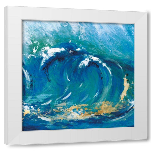 Big Surf I White Modern Wood Framed Art Print by Tava Studios