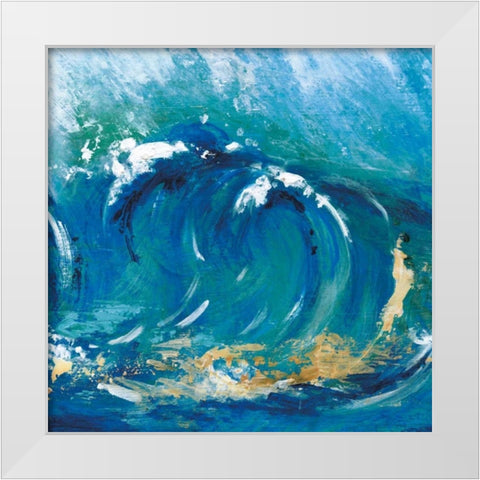 Big Surf I White Modern Wood Framed Art Print by Tava Studios